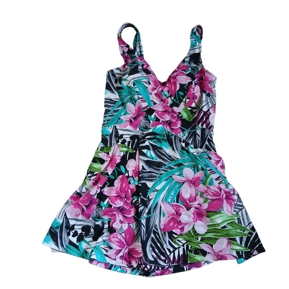 Maxine of Hollywood Other - Vintage 90's Maxine Size 14 Plus Full Coverage Skirted Suit Bra Cups Flo…